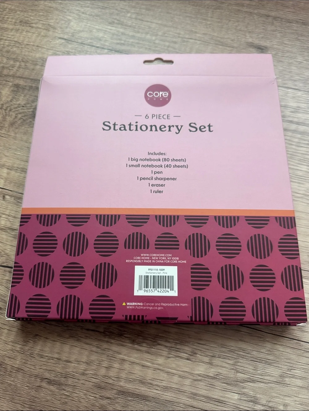 Core Home piece stationery